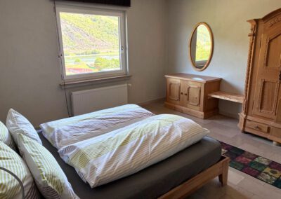 Schlafzimmer mit Aussicht Ferienwohnung Rheinblick 549 Oberwesel
