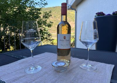 Terrasse mit Ausblick auf den Rhein Ferienwohnung Rheinblick 549 Oberwesel